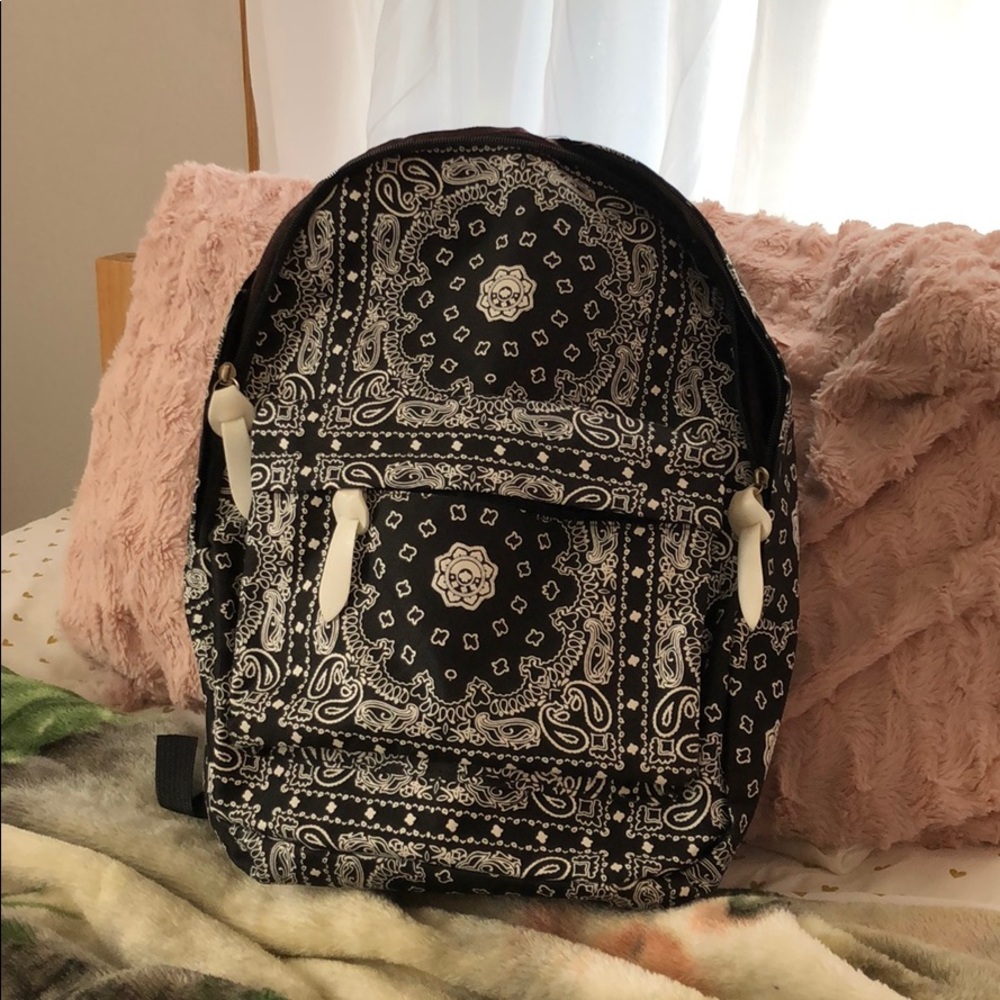 tribal printed backpack